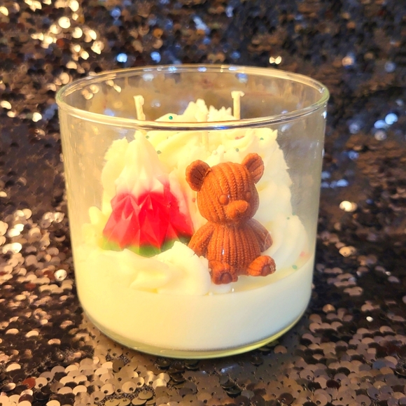 Cozy Bear Christmas Candle - Picture 4 of 7